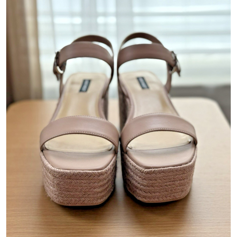 Nine West Women Classic Chunky Dark Espadrille Platform Sandal TAN BEIGE 9 M - Picture 5 of 13